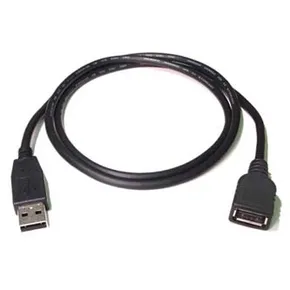 USB-Kabel (2.0), USB A M- USB A F, 0.3m, schwarz/weiss